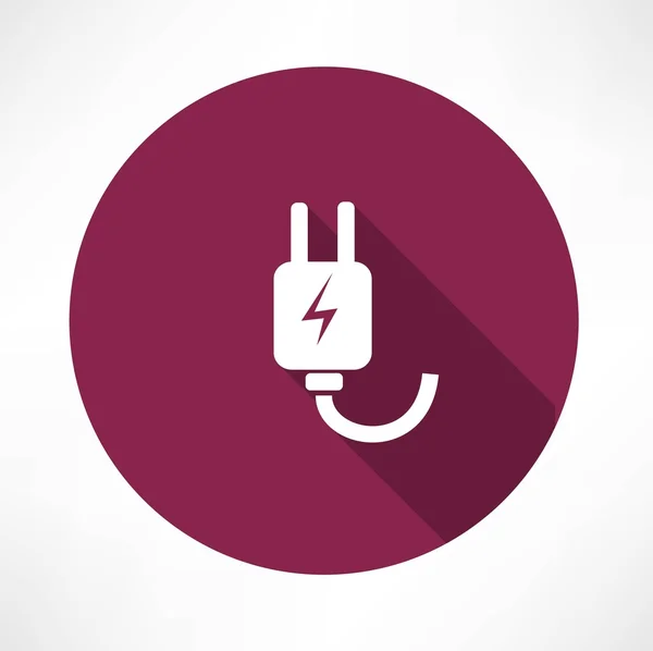 Electricidad, icono de piug — Vector de stock