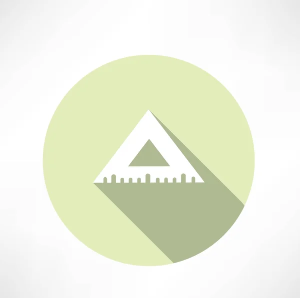 Reglas icono triangular — Vector de stock