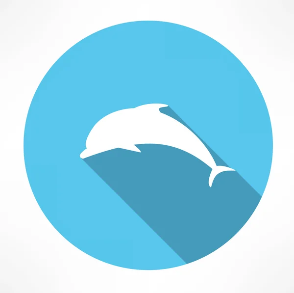 Delfin ikonra — Stock Vector