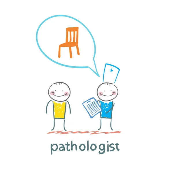 Pathologist with the patient — Stock Vector