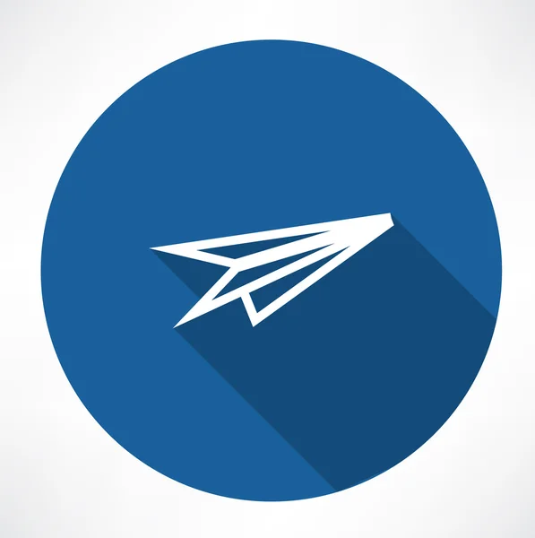 Signo de papel de avión — Vector de stock