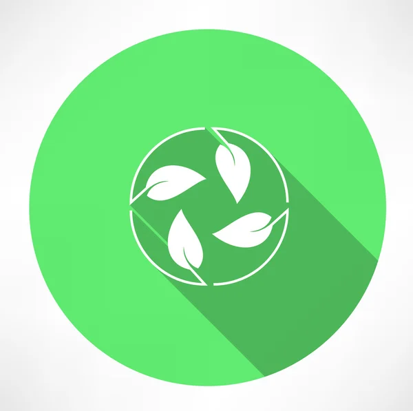 Cycle leaves icon — Stock Vector