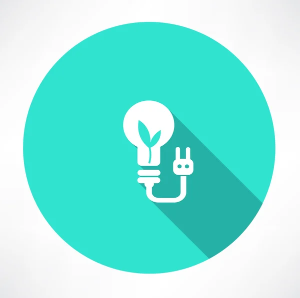 Ikona lampy Eco — Stockový vektor
