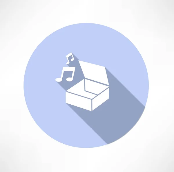 Box mit Musik — Stockvektor