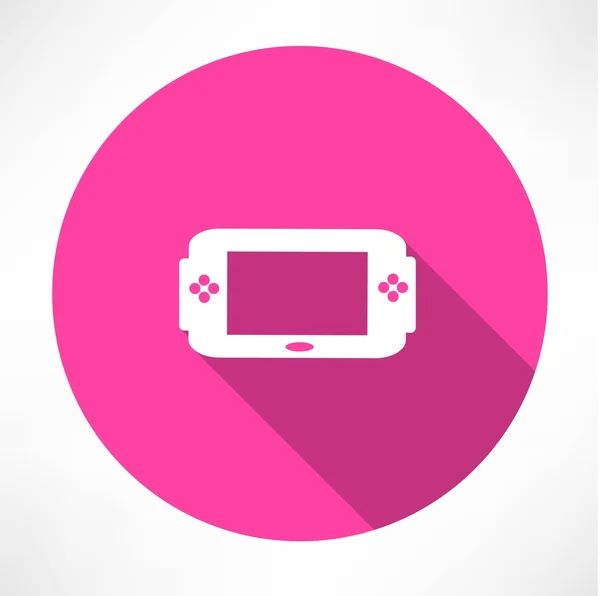 Portable game console icon — Stock Vector