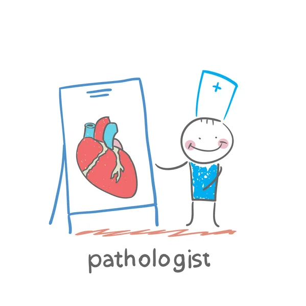 Patolog säger en ändra av hjärtan — Stock vektor