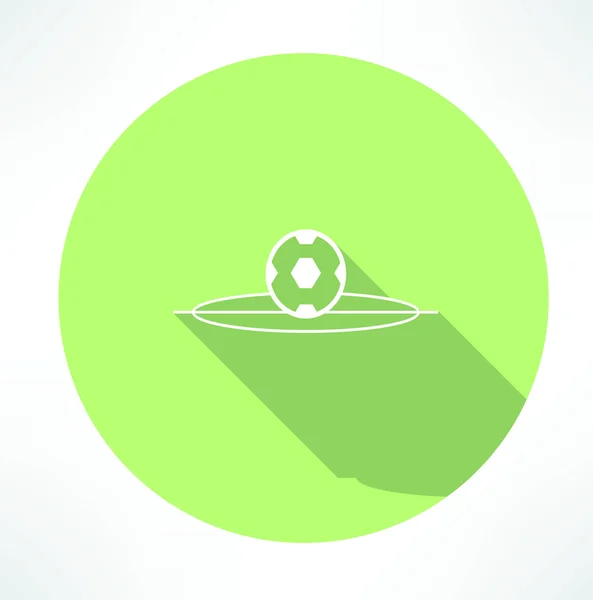 Ballon de football sur le terrain de football — Image vectorielle