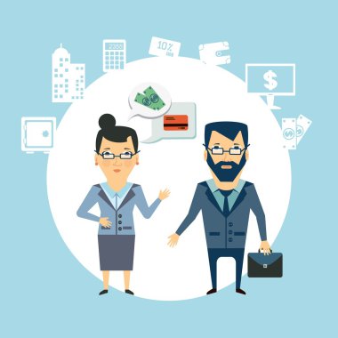 Banka çalışanlarının müşteriler için konuşmak için
