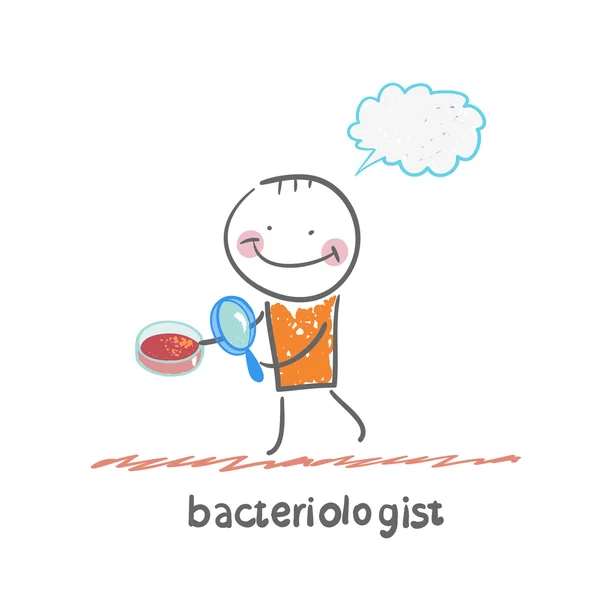 Bacterioloog pictogram — Stockvector