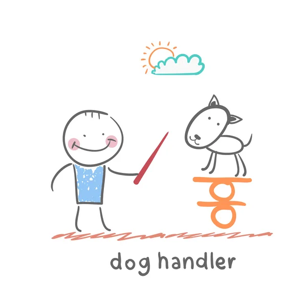 Manipulador de cães — Vetor de Stock