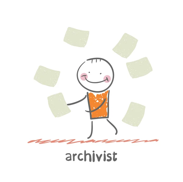 Icono archivista — Archivo Imágenes Vectoriales