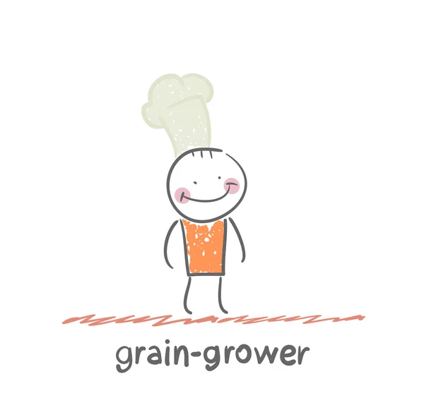 Cultivador de grano — Vector de stock