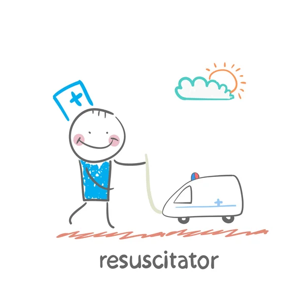 Resuscitator oyuncak ile oynadı — Stok Vektör