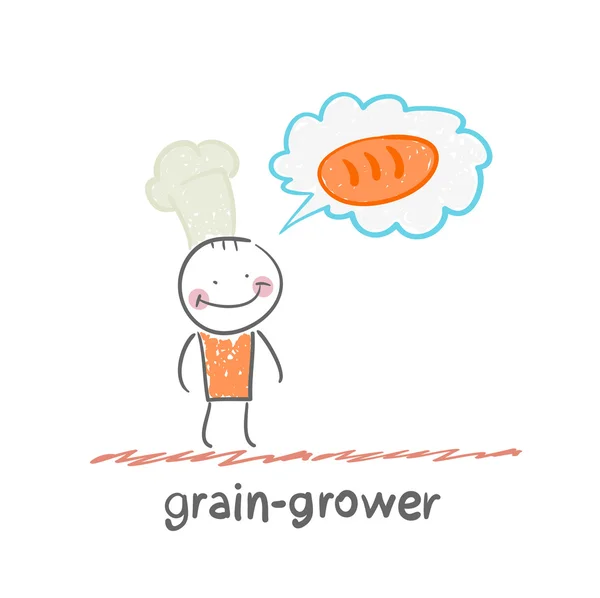 Cultivador de grano — Vector de stock