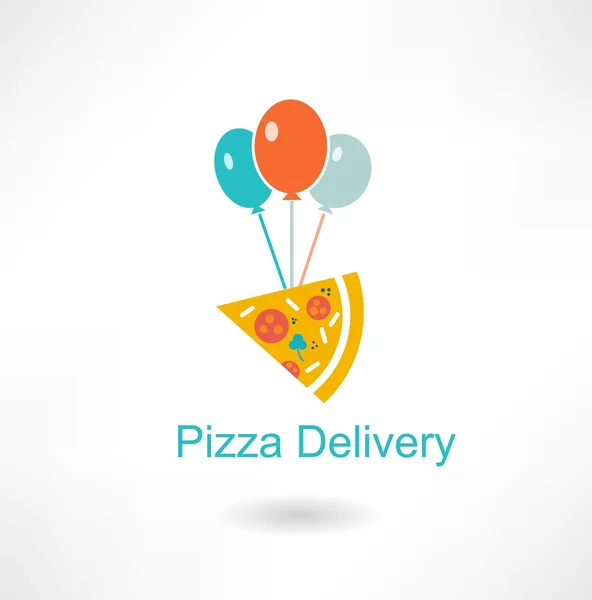 Levering van pizza — Stockvector