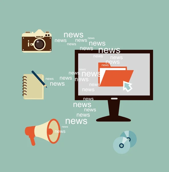 News from a journalist — Stock Vector