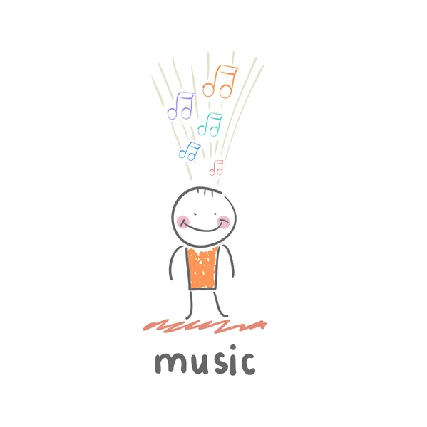 Icono de música — Vector de stock