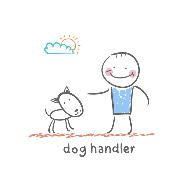 Dog handler — Stock Vector