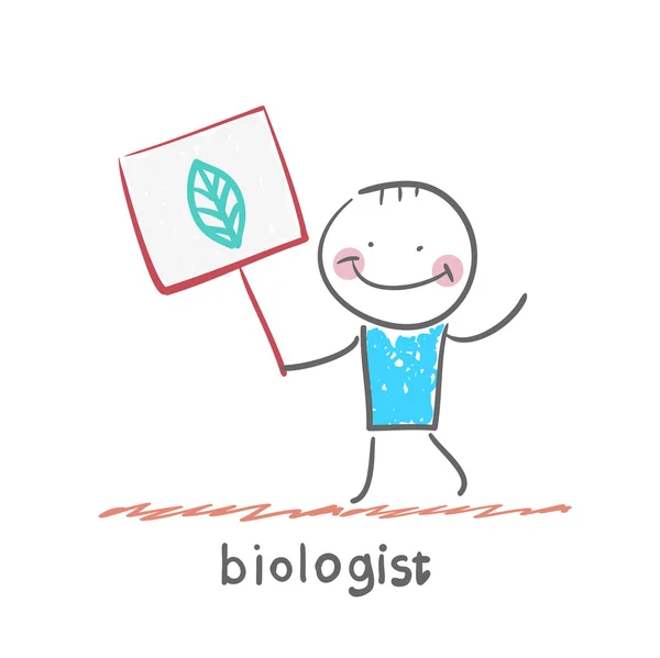 Bioloog pictogram — Stockvector