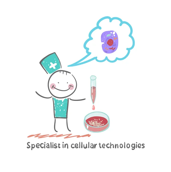 Specialist in cellular technologies — Stock Vector