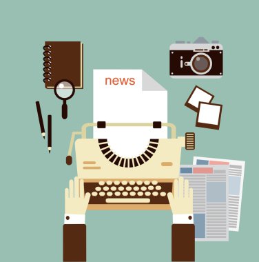 Gazeteci haber yayınlar