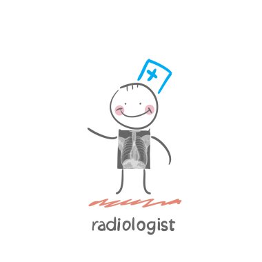 Radyolog X-ray görüntüsü ile