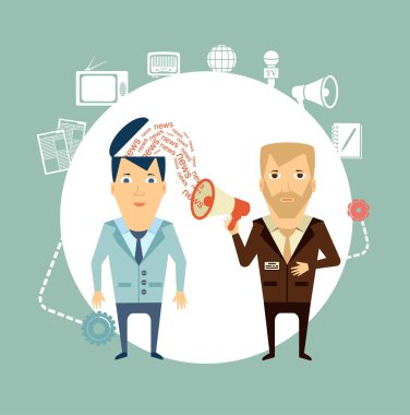 Gazeteci haber söyler