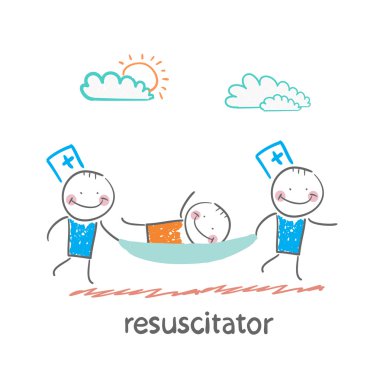 Resuscitator hasta üzerinde taşımak