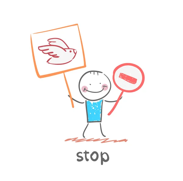 Stop pictogram — Stockvector