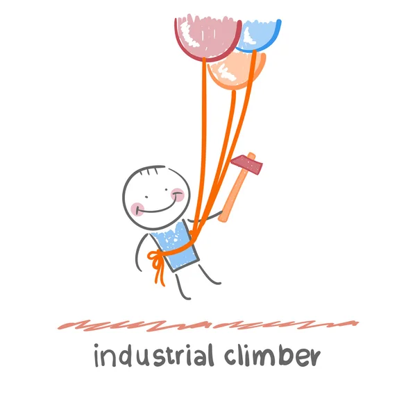 Alpinista industrial — Vetor de Stock