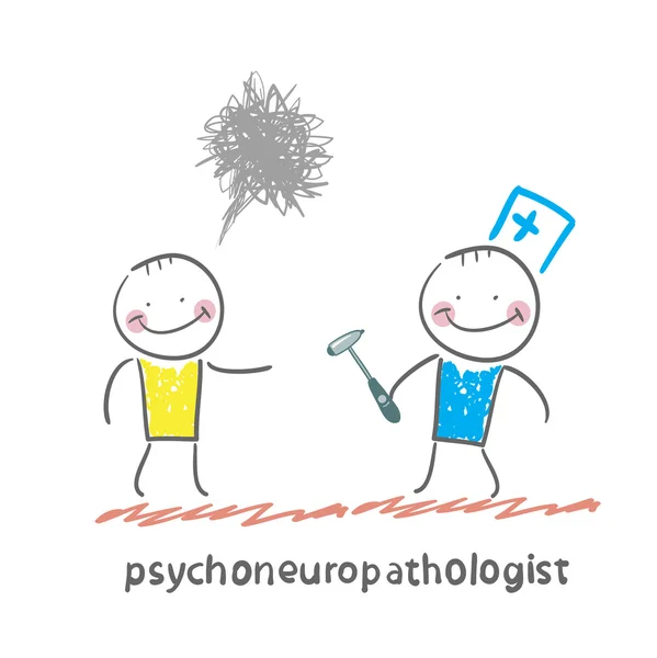 Psychoneuropathologist  and patient — Stock Vector