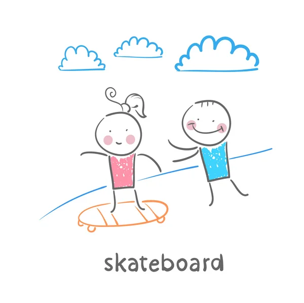 Skateboard pictogram — Stockvector