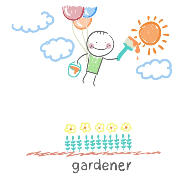 Gardener icon — Stock Vector