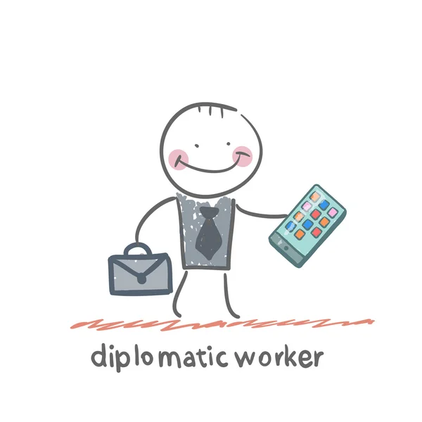 Diplomatic worker — Stock Vector