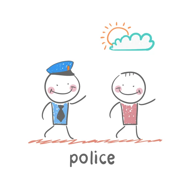 Polisiär ikon — Stock vektor