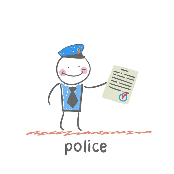 Icono de policía — Vector de stock