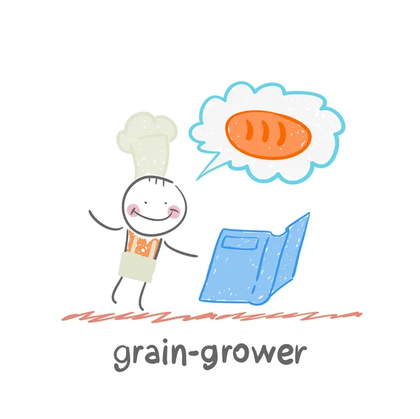 Cultivador de grano — Vector de stock