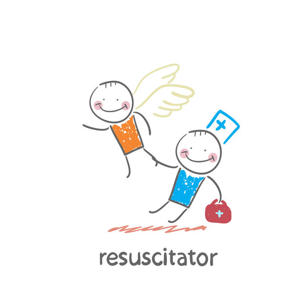 Resuscitator and patient