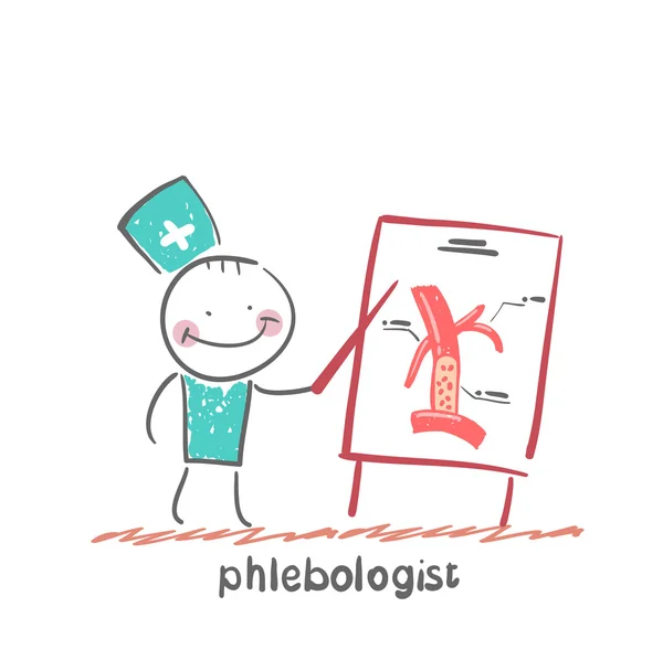 Phlebologist pictogram — Stockvector
