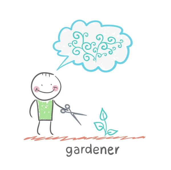 Икона садовника — стоковый вектор