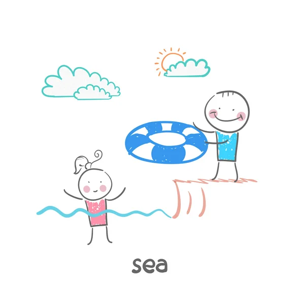 Sea icon — Stock Vector