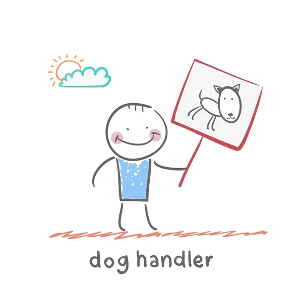 Dog handler — Stock Vector