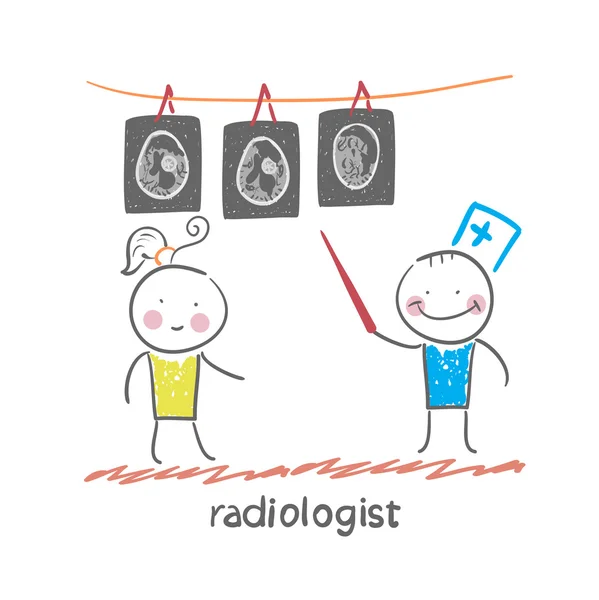 Radiologiste Images radiographiques — Image vectorielle