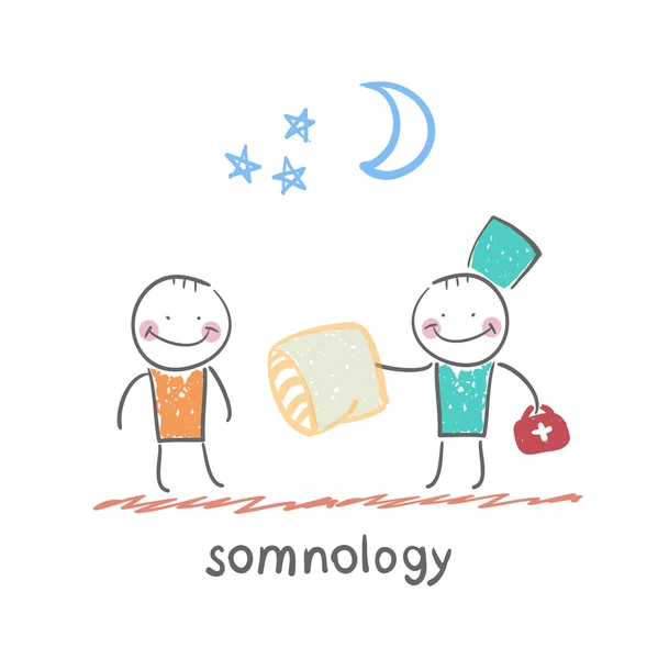 Somnology gives the patient — Stock Vector