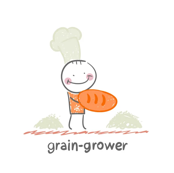 Cultivador de grano — Vector de stock