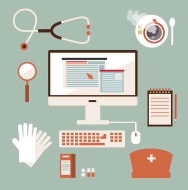 Danışma doktor illüstrasyon