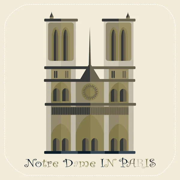 Catedral de Notre Dame de Paris — Vetor de Stock