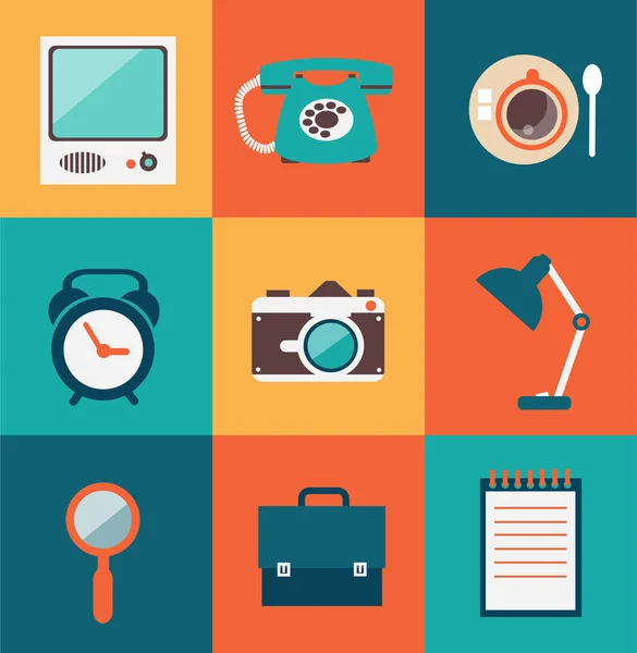 Δημοσιογράφος, η τηλεόραση, η φωτογραφική μηχανή — Διανυσματικό Αρχείο