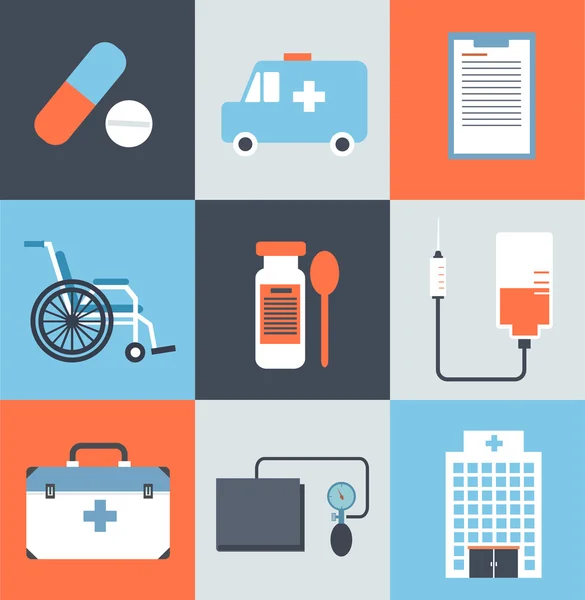 Symbole Krankenwagen Illustration — Stockvektor