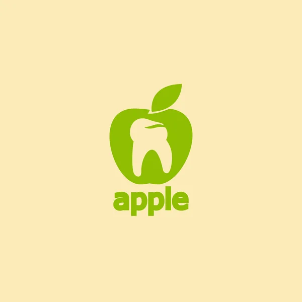 Tooth apple icon — Stock Vector